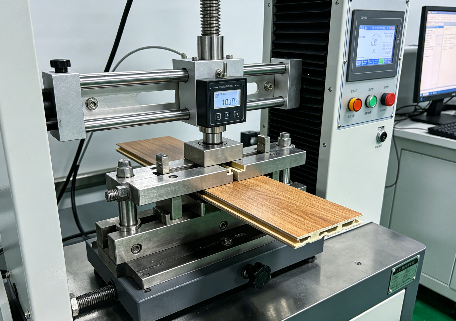 Click lock SPC flooring installation tension and strength test