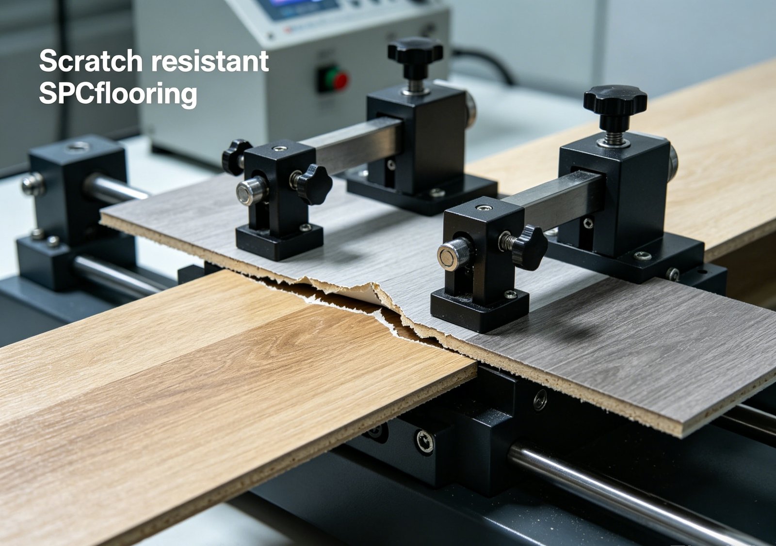 Scratch resistant SPC flooring peeling and abrasion test